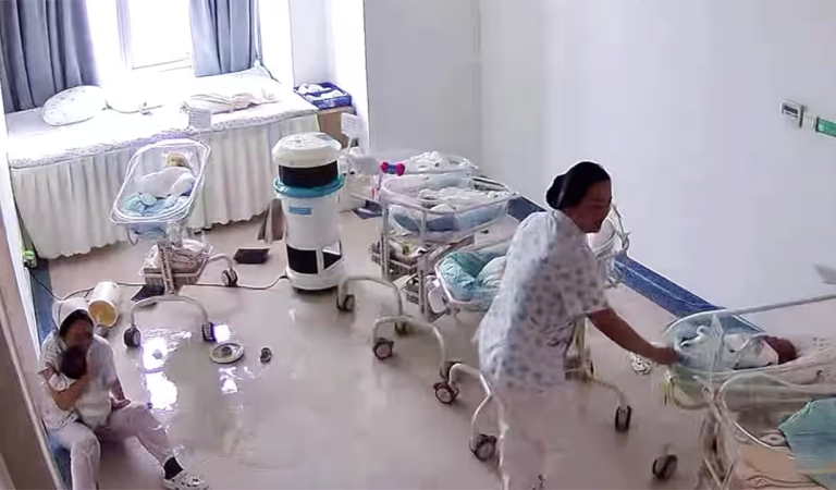 Nurses rushing to protect newborn babies as a powerful earthquake shakes hospital in China – Video