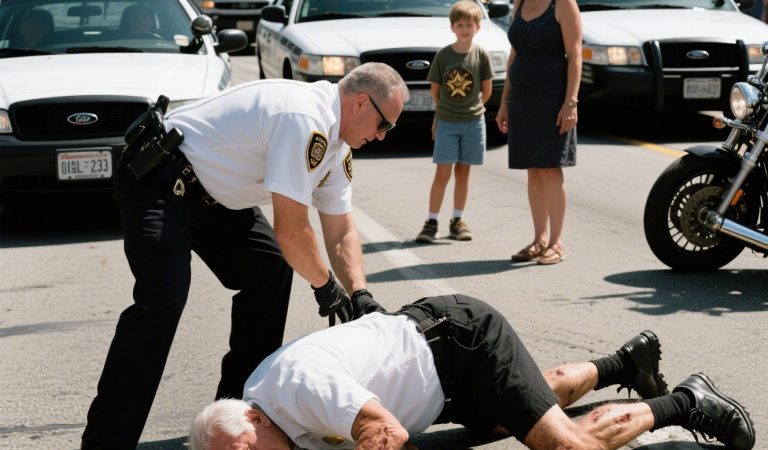 A police officer forced my 72-year-old husband to lie face-down on scorching asphalt all because his exhaust was too loud
