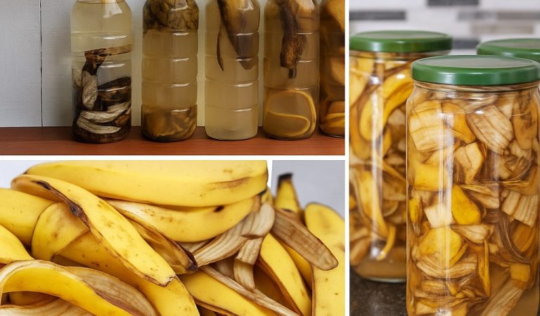 Banana peels: Place them in a bottle. If you use them like this you will never throw them away again