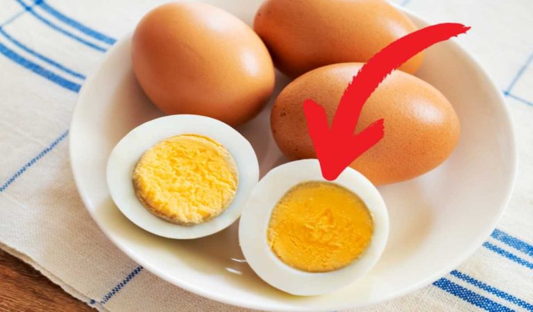 Why does a green ring appear around hard-boiled eggs?