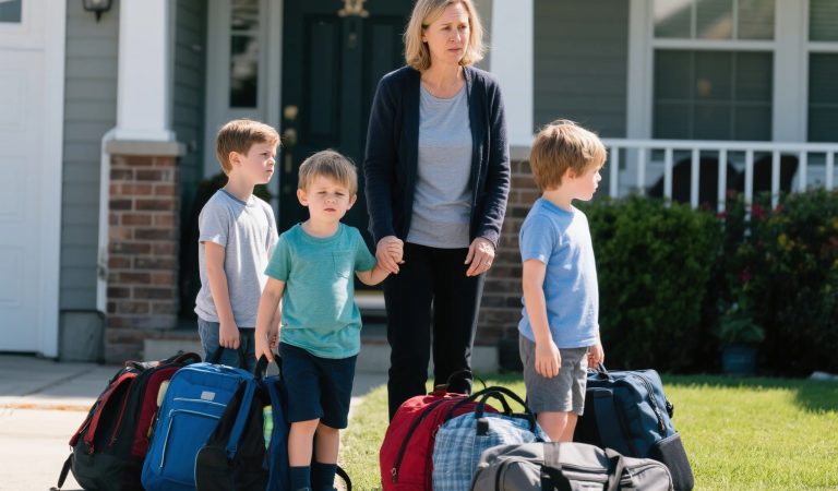 It was the most difficult day of my life when I returned home to find my children outside with packed bags