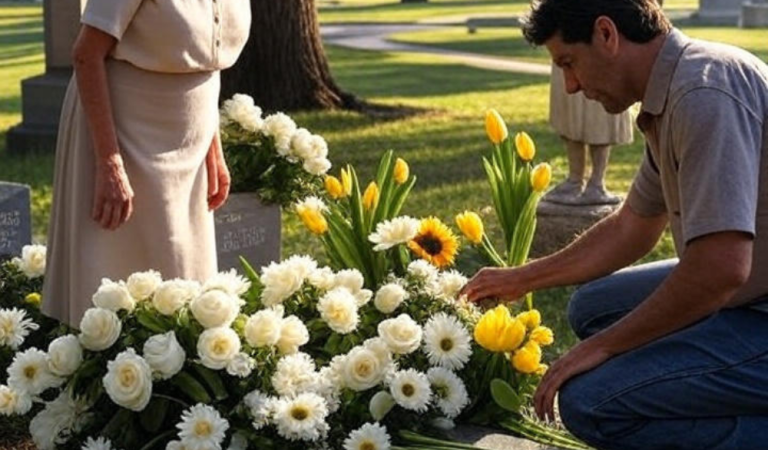 A Stranger Left Flowers at My Husband’s Grave Every Week — When I Finally Discovered Who, I Was Left Speechless