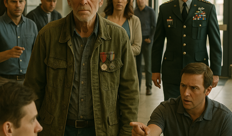 They Called Him a Fake Veteran at the Bank — Then a Furious General Walked In – Minutes Later, the Room Fell Silent! They Called Him a Fake Veteran at the Bank — Then a Furious General Walked In – Minutes Later, the Room Fell Silent!
