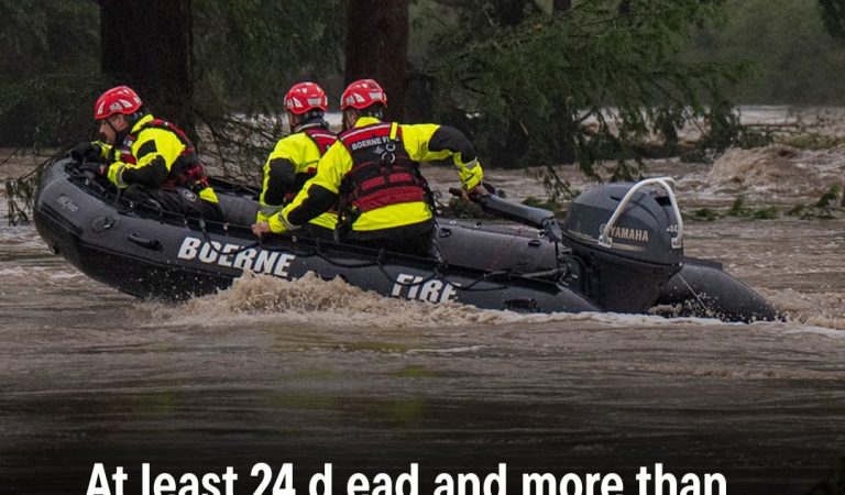 At least 24 d-ead and more than 20 children missing after US summer camp is swept away by extreme floods