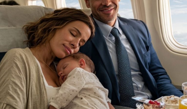 A Tired Mom and Her Baby Slept on a CEO’s Shoulder Mid-Flight—His Reaction Upon Landing Was Unbelievable