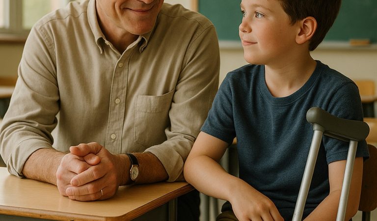 The Teacher Who Never Married Adopted a One-Legged Boy — 20 Years Later, His Heart Was Repaid in Full