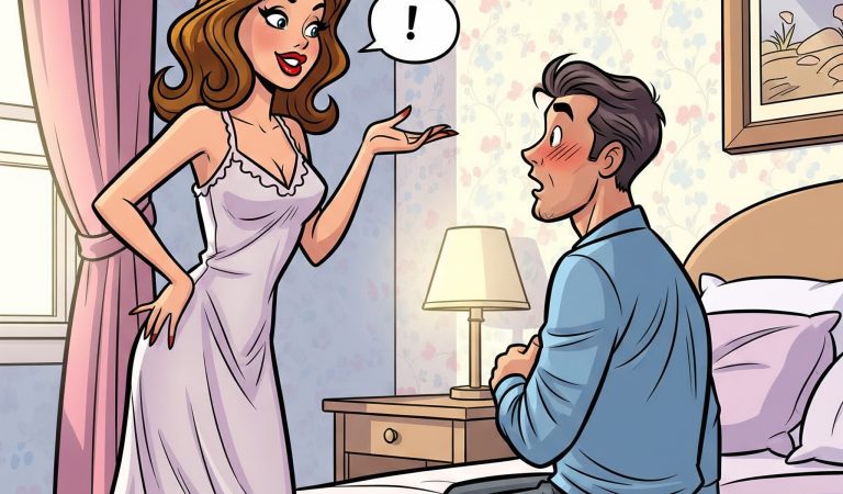 With a very seductive voice the woman asked her husband