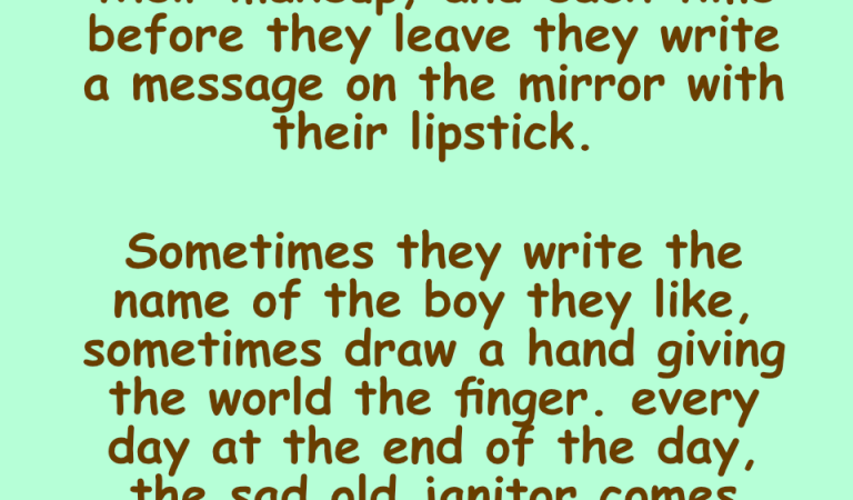 The revenge of old janitor.