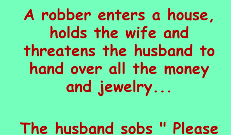 A robber enters a house