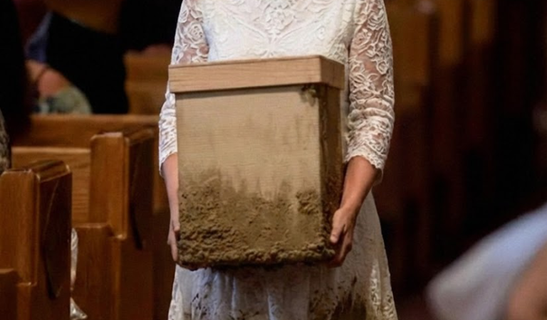At Our Wedding, My Future MIL Handed Me a Box Covered in Dirt  – I Went Pale When I Opened It